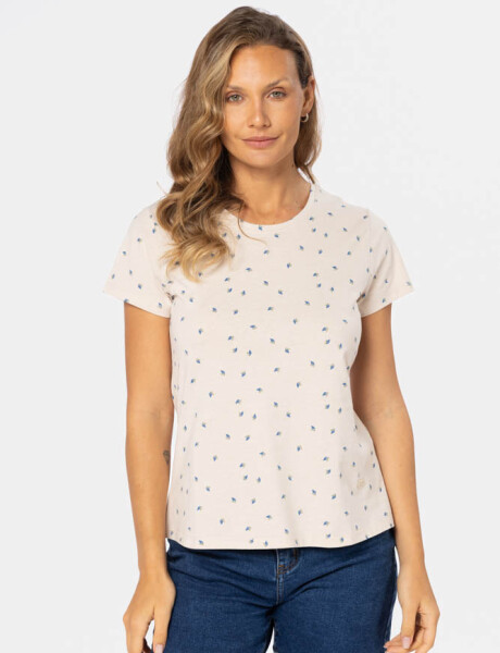 REMERA ESTAMPADA Beige