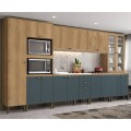 COCINA MODULADA 3,96 MT CAPUCCINO/AZUL - FINESSE COCINA MODULADA 3,96 MT CAPUCCINO/AZUL - FINESSE