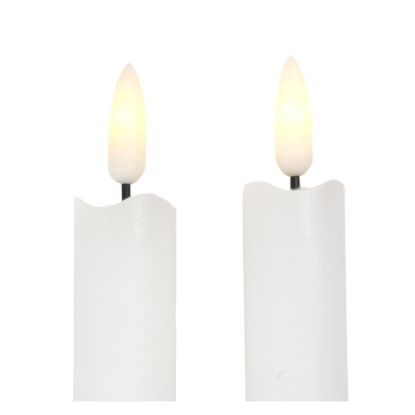 Vela candelabro LED ESBEN A25cm 2 uds Blanco