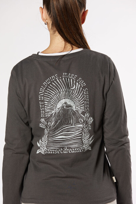 T-SHIRT M/L AGAVE RUSTY Gris Oscuro