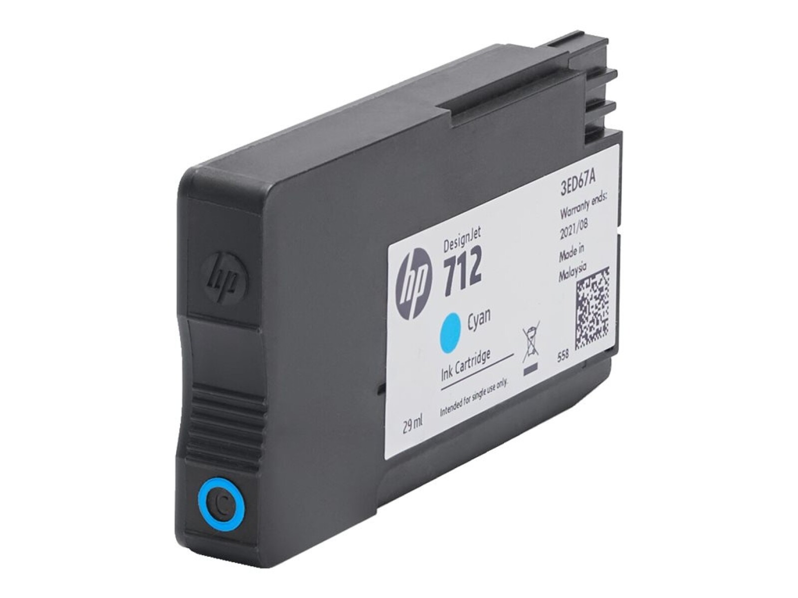 HP 712 - Paquete de 3 - 29 ml - cián - original - DesignJet - cartucho de tinta - para DesignJet Studio, T210, T230, T250, T630, 