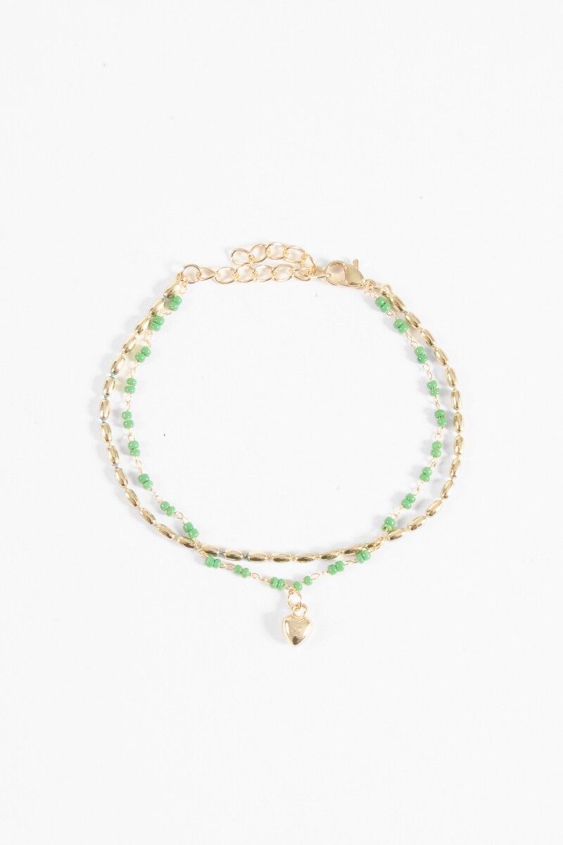 Pulsera dije cora detalles dorado
