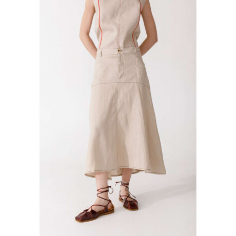 Pre Venta Falda Pomela Beige