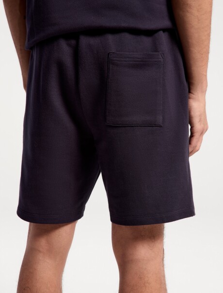 BERMUDAS RECTAS DE FELPA AZUL