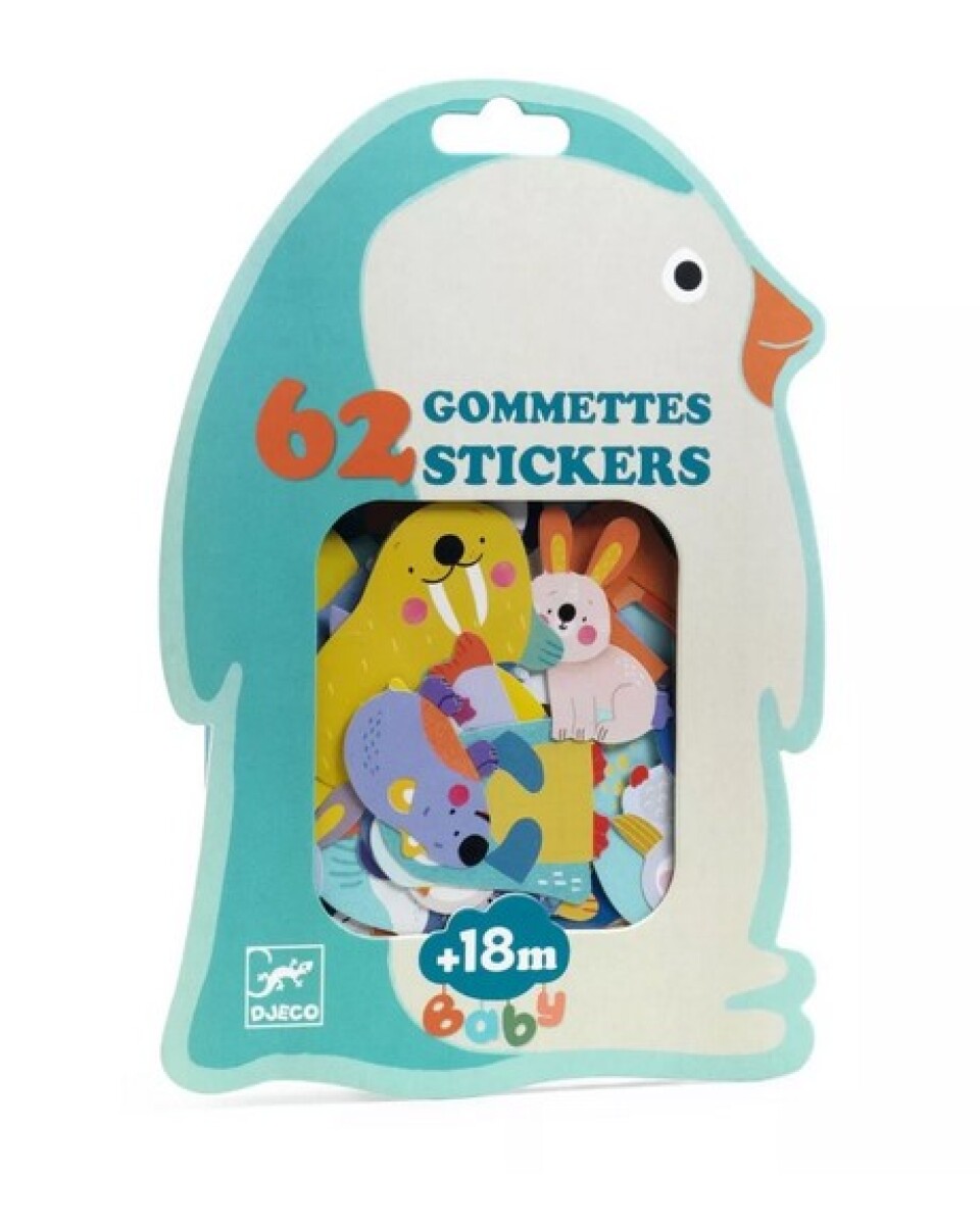 Set de 62 stickers para bebés +18m - Ice Field Animals 