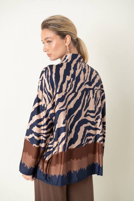 CAMISA OJO DE TIGRE Azul