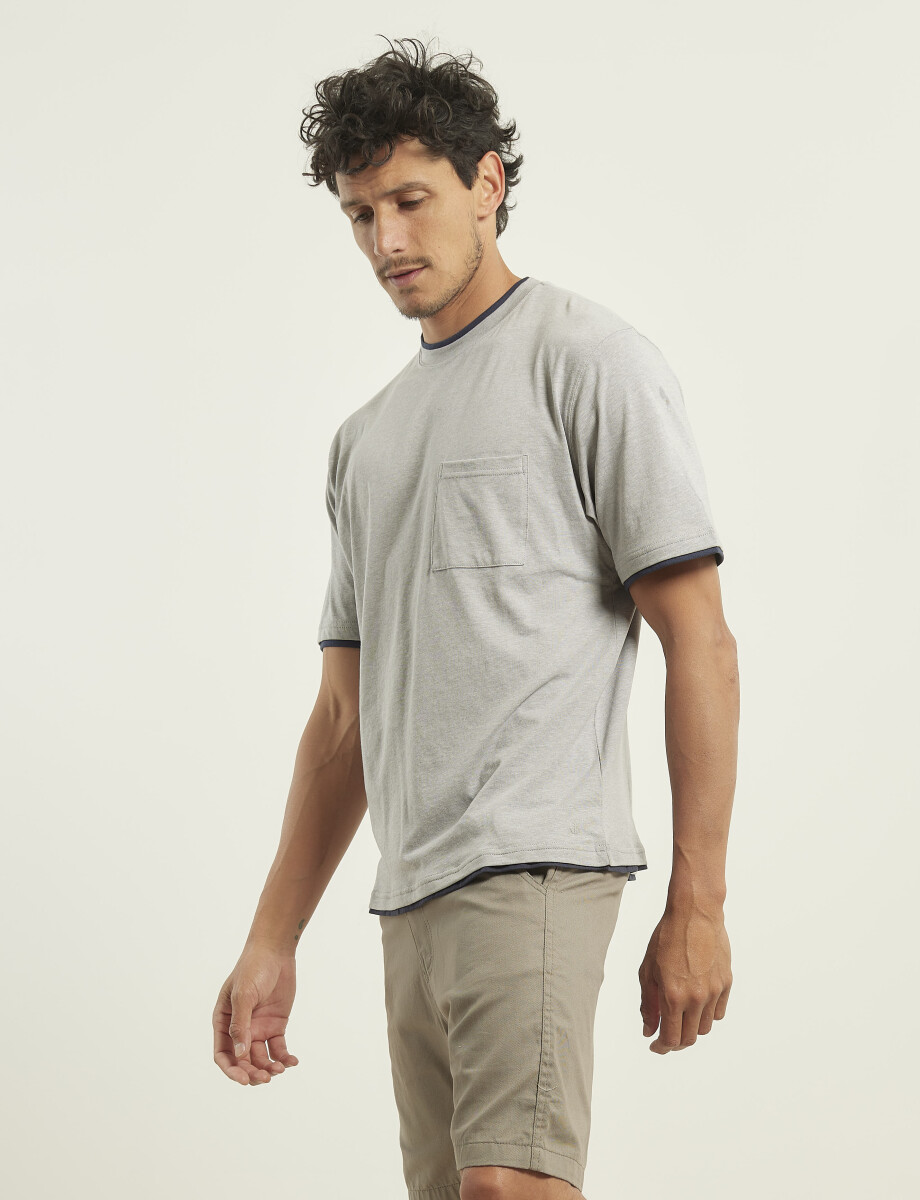 520773 T-SHIRT NAVIGATOR Gris Medio Melange