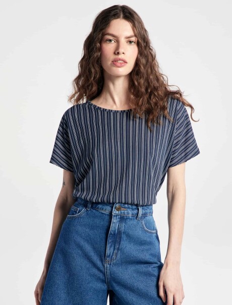 BLUSA ESTAMPADA AZUL