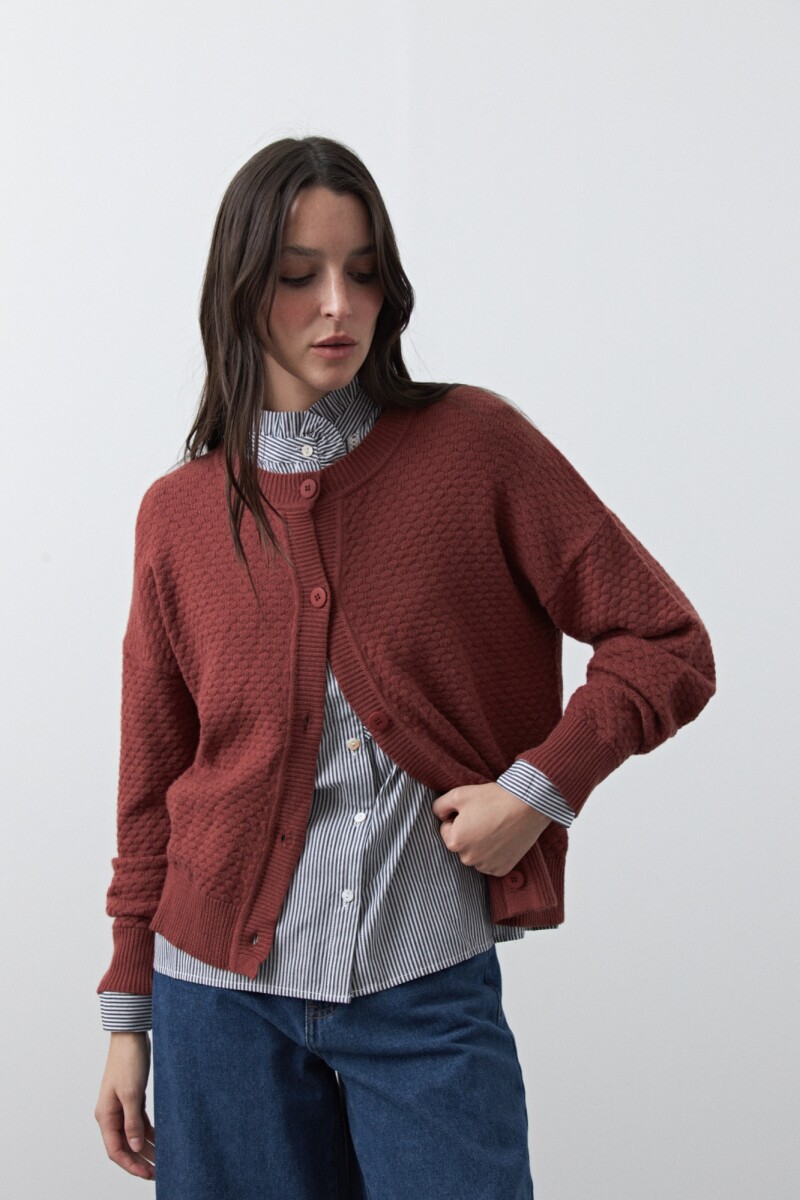 CARDIGAN TEODORA Ladrillo