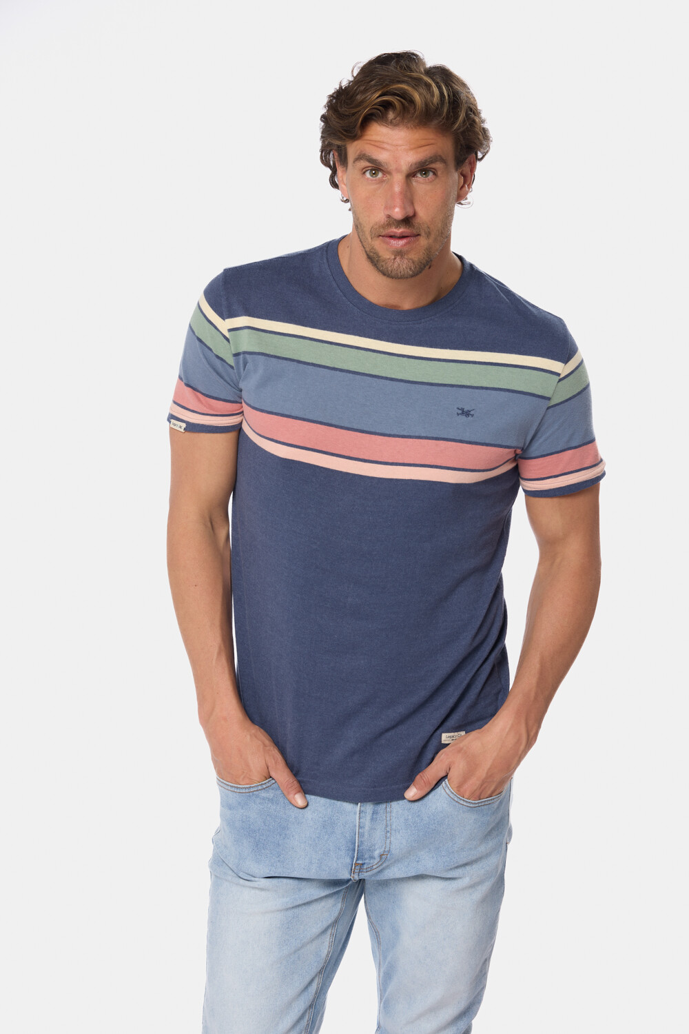 REMERA RAYADA Azul