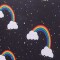 Funda para valija mediana Arcoiris Negro