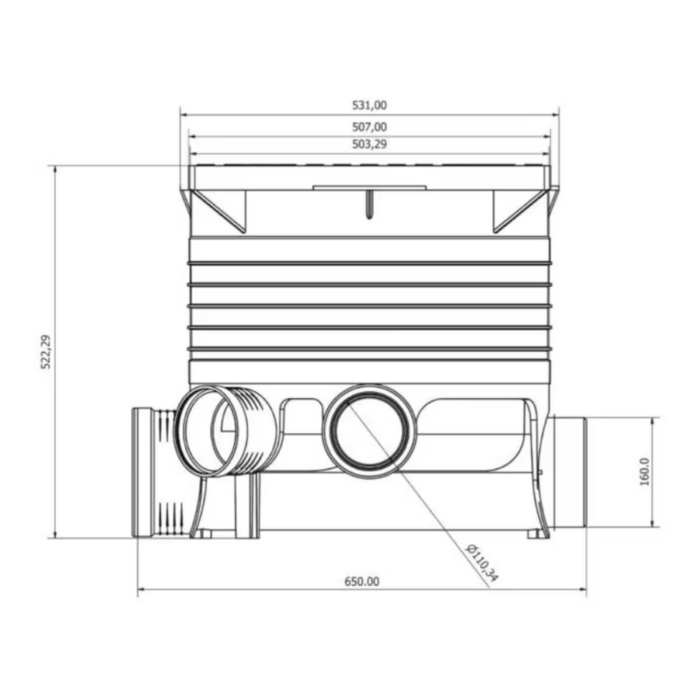 Cámara de inspección 160/110 50x50 SMART HOME Cámara De Inspección 160/110 50x50 Smart Home