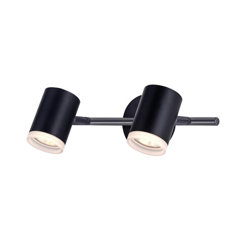 Spot de pared de 2 luces negro 2XGU10 IX9740