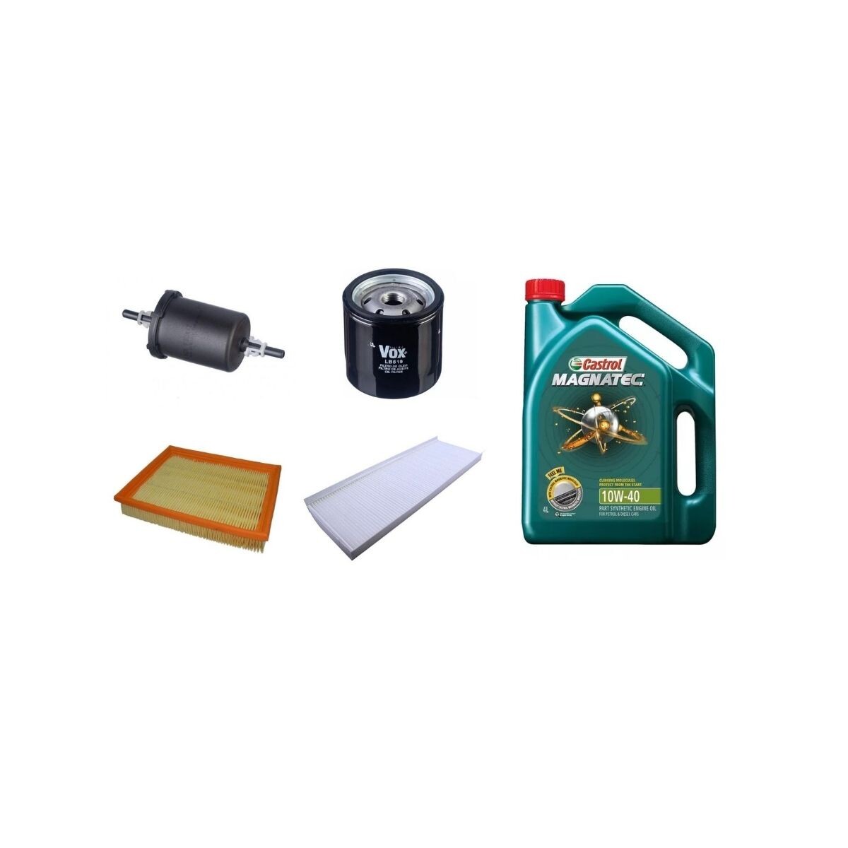 KIT DE FILTROS Y ACEITE 10W40 CASTROL 