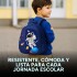 Mochila Escolar Infantil Reforzada Niños 33x24Cm Astronauta Azul Color