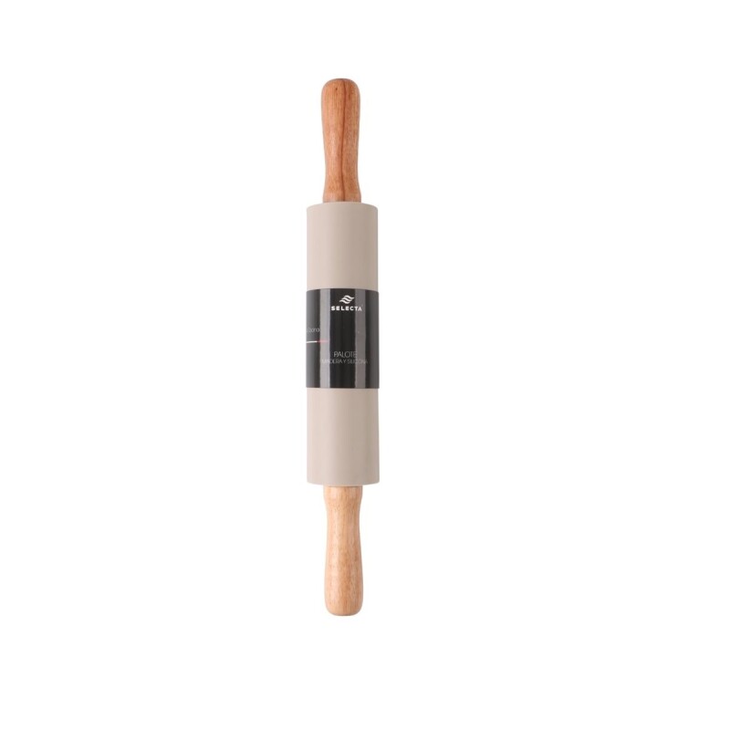 Palote Selecta de Madera y Silicona Beige 38 cm PALOTE 38CMS MADERA Y SILICONA BEIGE