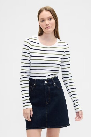 Remera A Rayas Mujer Navy Stripe