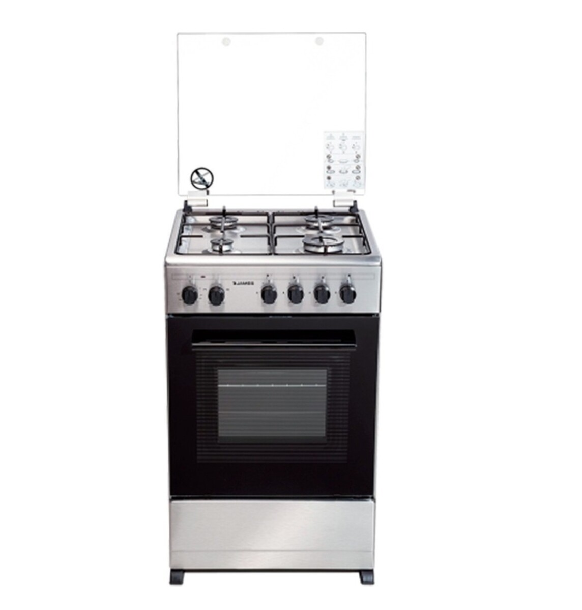 Cocina James Combinada C 555 Tks Inoxidable 4 Hornallas 
