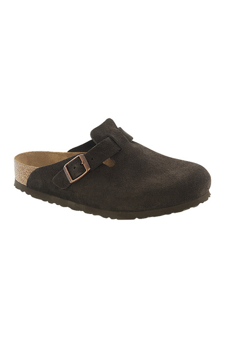 Zueco Boston Soft Footbed Suede Leather - Estrecho Mocha