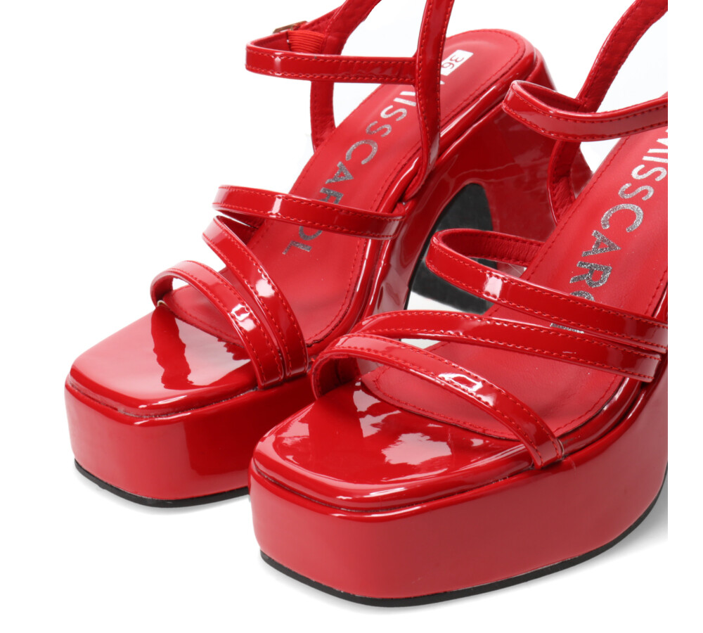 Sandalia JAKARTA de fiesta con tiras Red