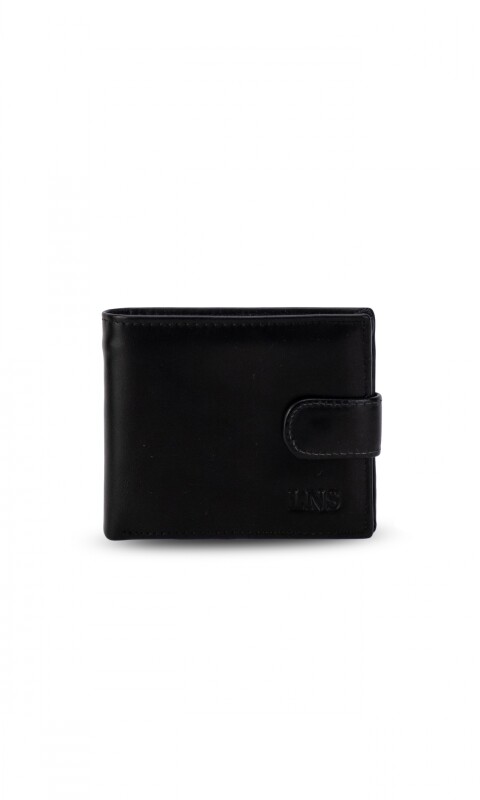 BILLETERA CUERO VULCANO NEGRO