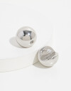 Aros Pasantes Metal Aros Circulares Chunky - Plateado Rodio