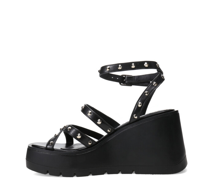 Sandalia TAZMO con plataforma y tiras finas Black