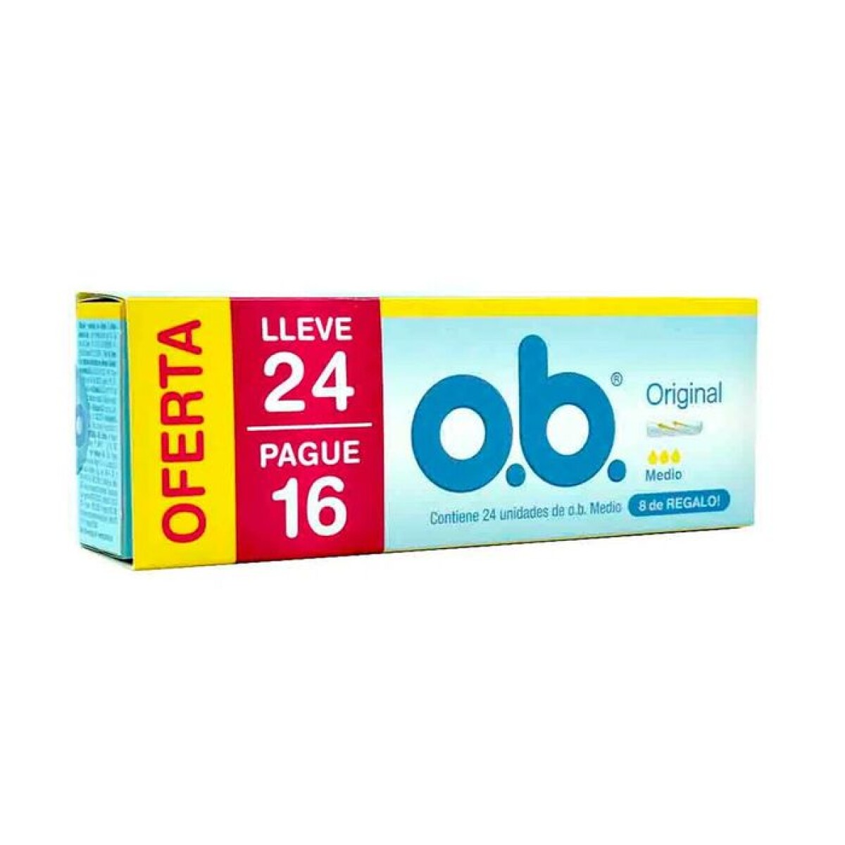 Tampones O.B Medio x24 Pague 16 | Protección Diaria y Comodidad con Ahorro
