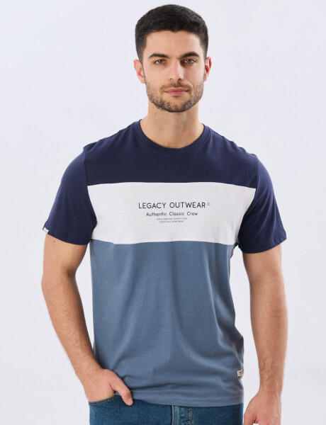 REMERA RAYADA DE ALGODÓN Piedra