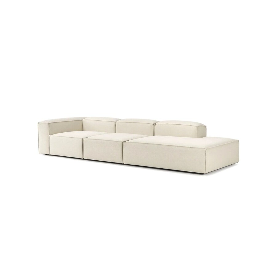 Sillón Nicole Esquinero + Respaldo + Chaise Lounge Beige