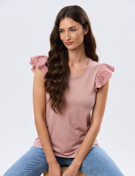 REMERA LISA DE ALGODÓN Rosa