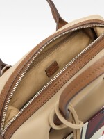 Bolso Tote Textura Suave Con Colgante camel