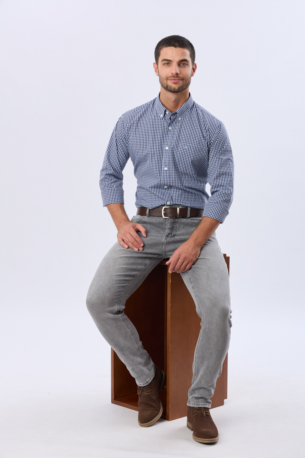 PANTALÓN DE JEAN SKINNY Gris