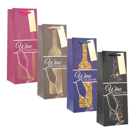 Bolsa Botella Top "Wine" Colores Rosa