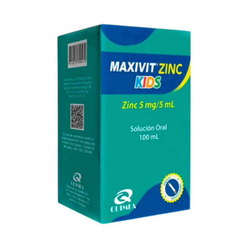 MAXIVIT ZINC KIDS 5 MG FR. X 100 ML. única