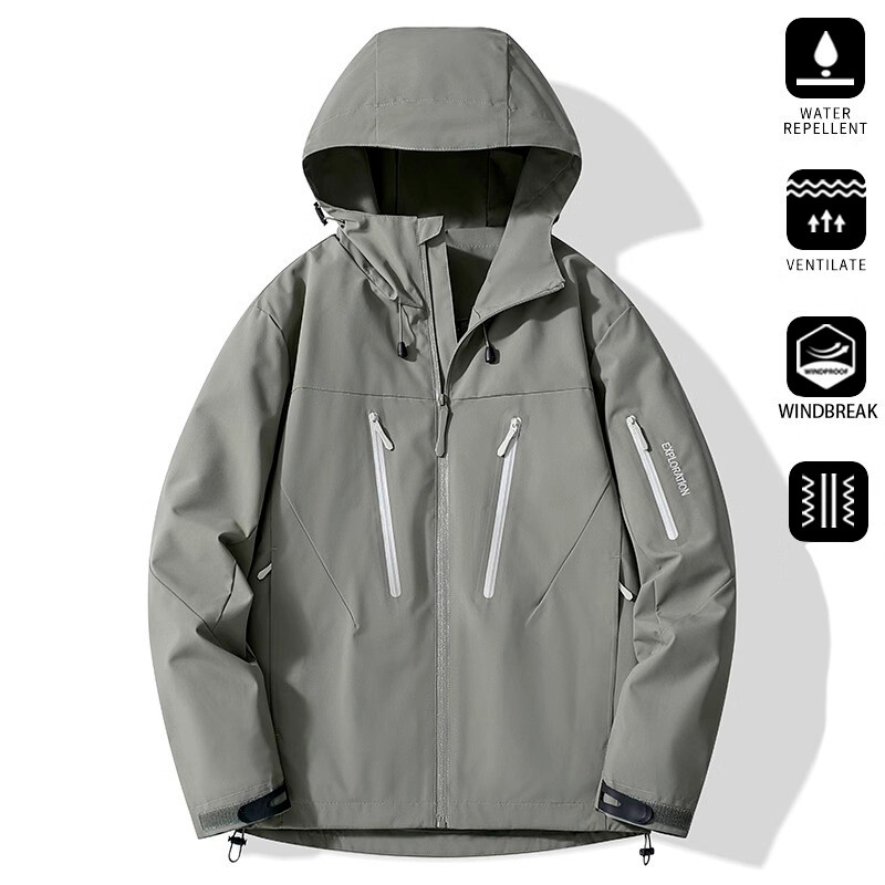Campera Tácticas Impermeables Resistente Poliéster Unisex Verde