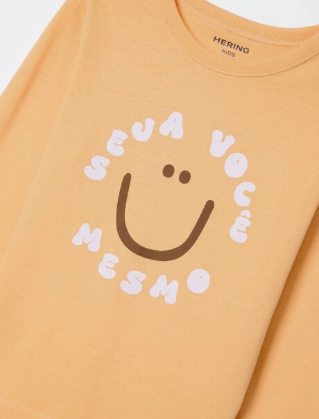 BUZO INFANTIL CON ESTAMPA NARANJA