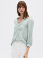 Blusa Qurel Verde Grisaceo