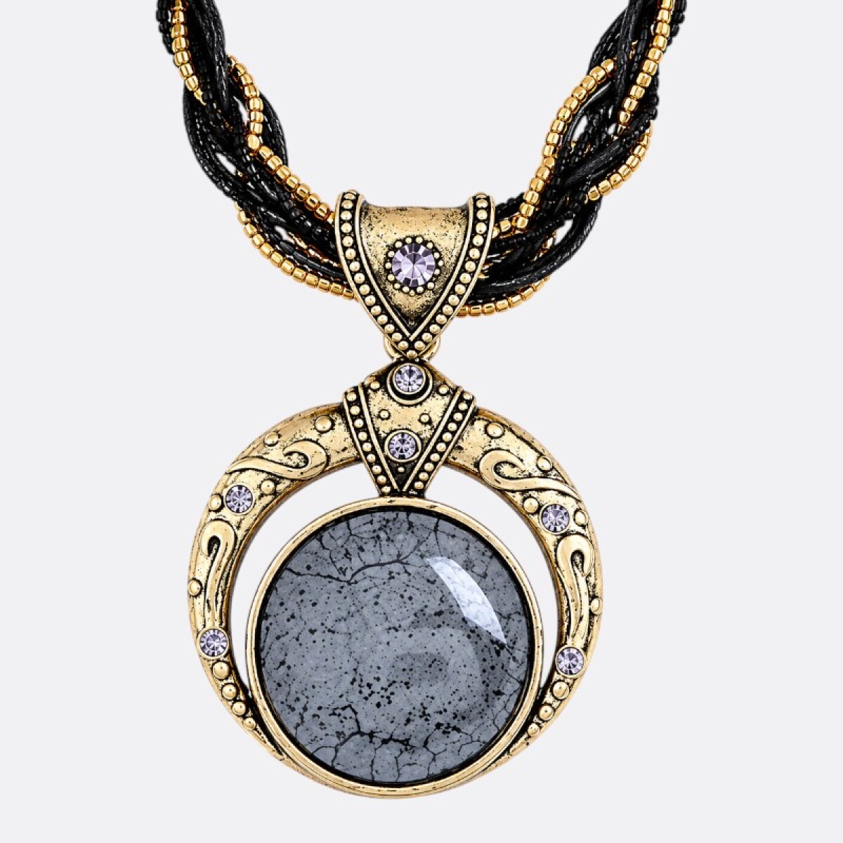 Collar Luna Mujer Varios Colores - Negro 