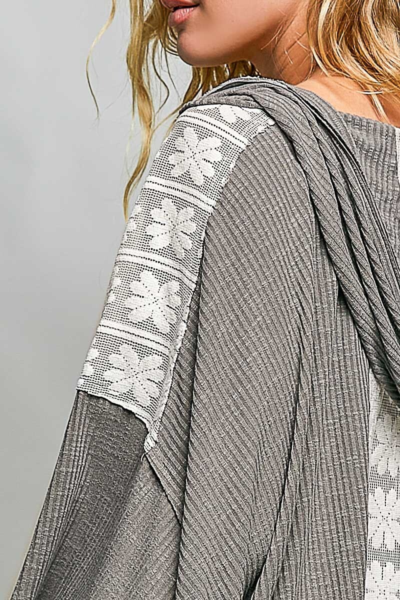 REMERA HOODIE Gris