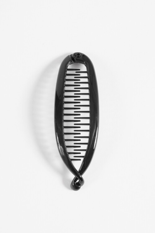 Broche pinza maxi banana negro