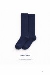 Calcetín alto liso marino Marino