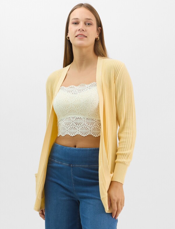 Cardigan Abierto AMARILLO