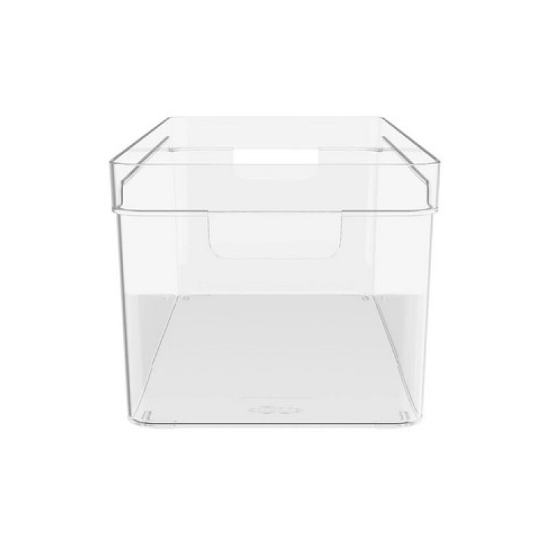 Cesto organizador plástico transparente 30x15x13 cm Cesto organizador plástico transparente 30x15x13 cm