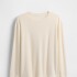 LS WAFFLE TEE IVORY FROST
