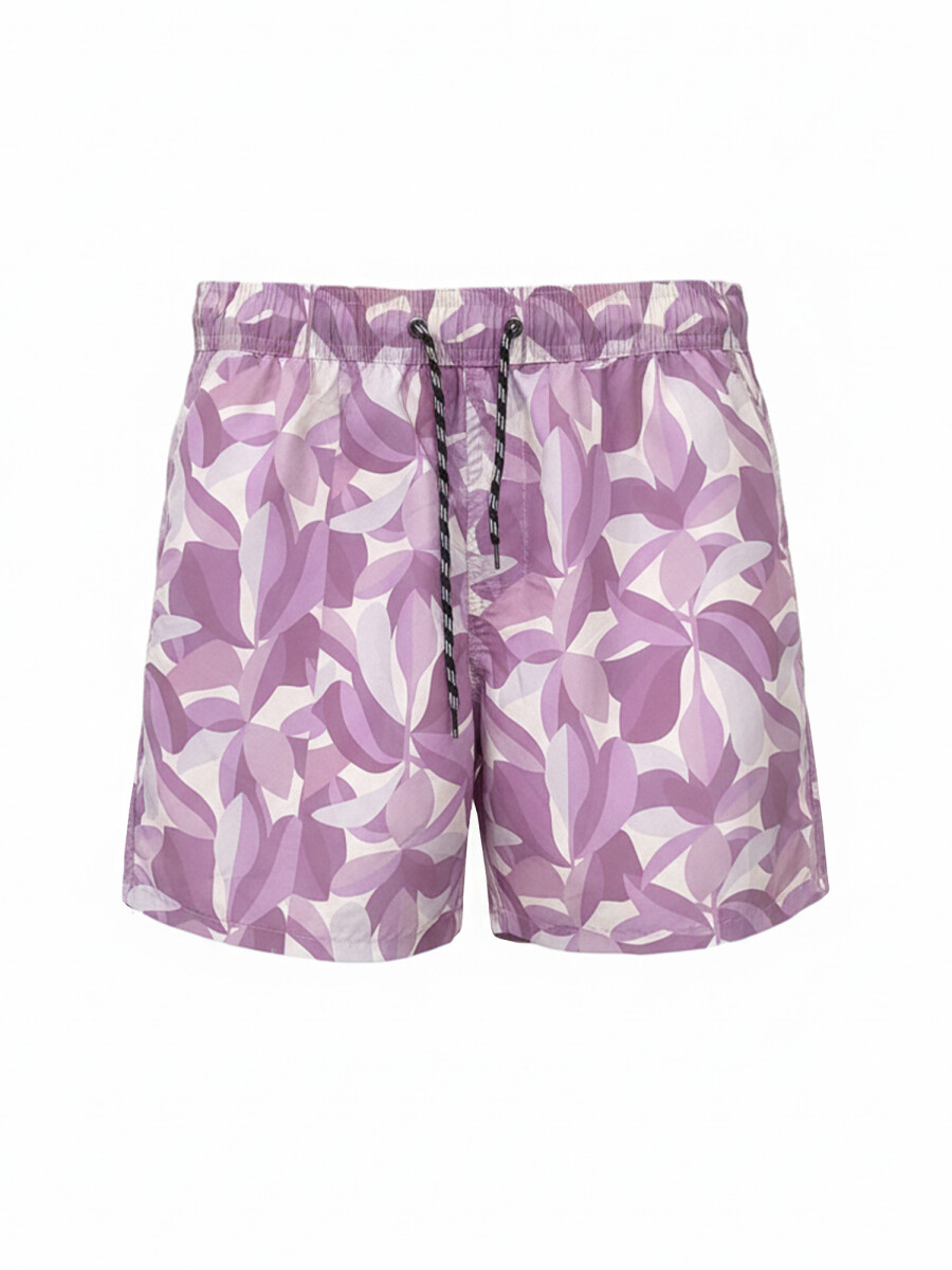 Short de baño estampado - rosa 