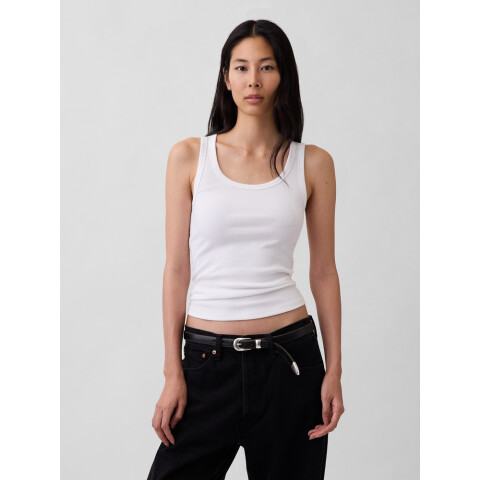 SL COTTON 2X2 RIB TANK FRESH WHITE