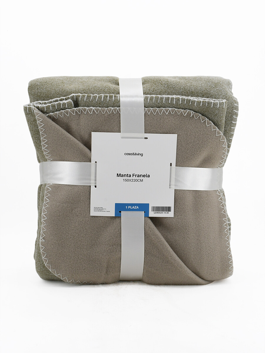 MANTA FRANELA 1 PLAZA - GRIS 