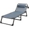 Catre cama plegable para camping 68cm Gris/Negro