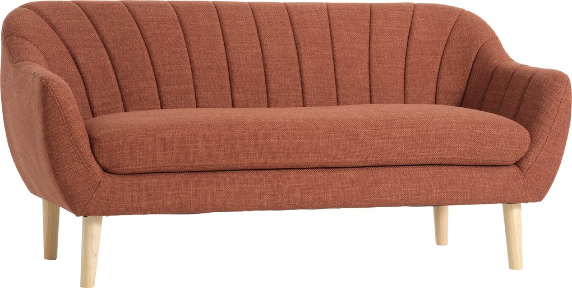 Sofá EGEDAL de 2,5 cuerpos tela terracota 